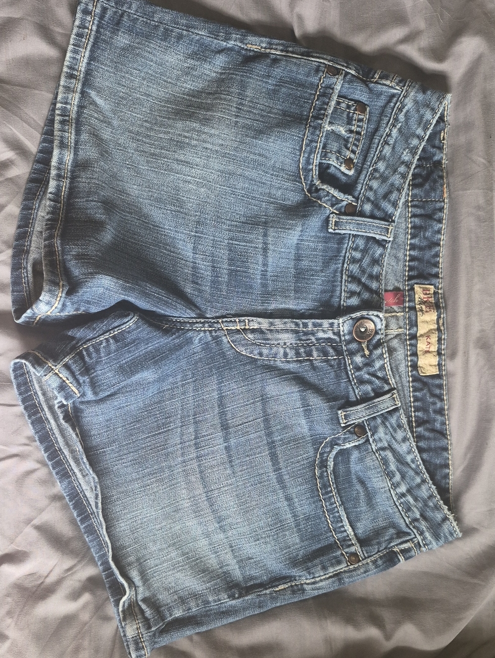 BKE Blue Denim Mid-Rise Shorts